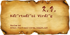 Körtvési Virág névjegykártya