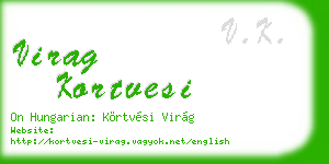 virag kortvesi business card